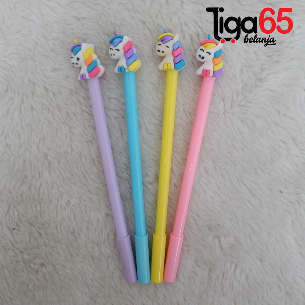 365 GEL PEN #41156 Pulpen Gel Bahan Rubber Karakter Fancy