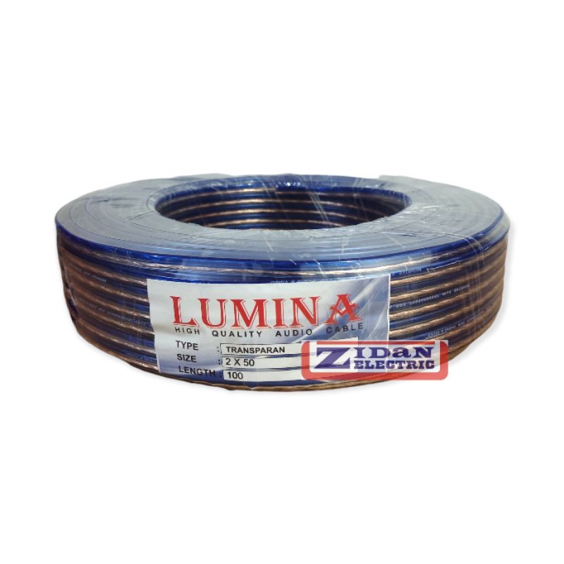 Kabel Listrik Transparan 2x50 90m Full Lumina