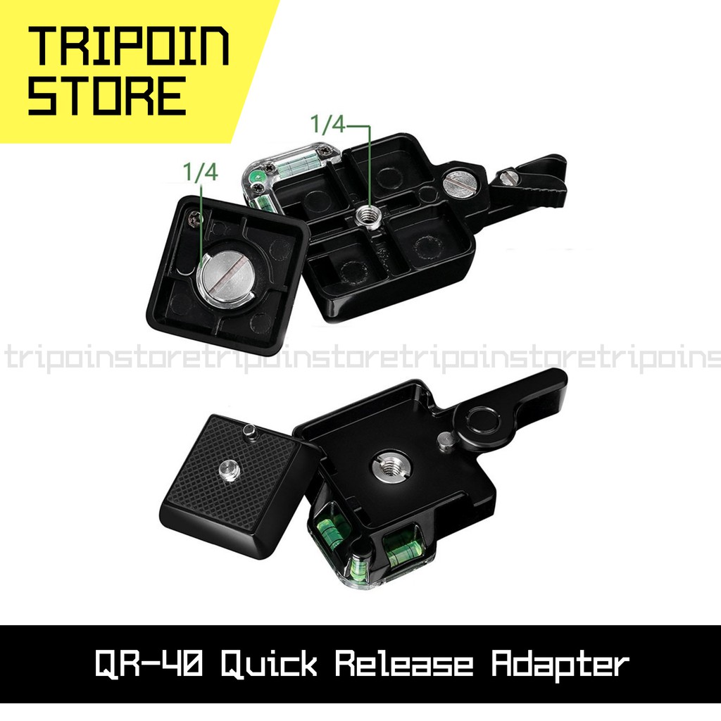 Quick Release Clamp Adapter with Plate for Tripod