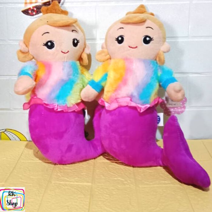 Boneka Mermaid Baju Rainbow, Boneka Putri Duyung Baju Pelangi