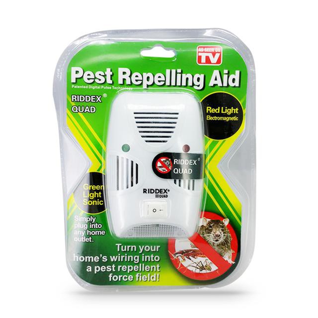 Pest Repelling Aid Riddex Quad/ Ultrasonic Pengusir Tikus Kecoa Nyamuk Free Bubble