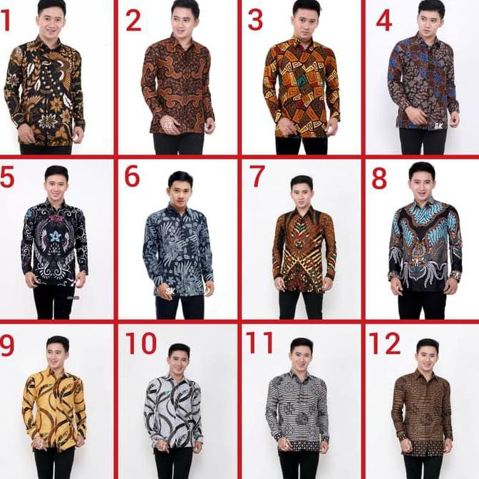 batik pria opsi pekalongan bukan batik solo kemeja panjang adinata