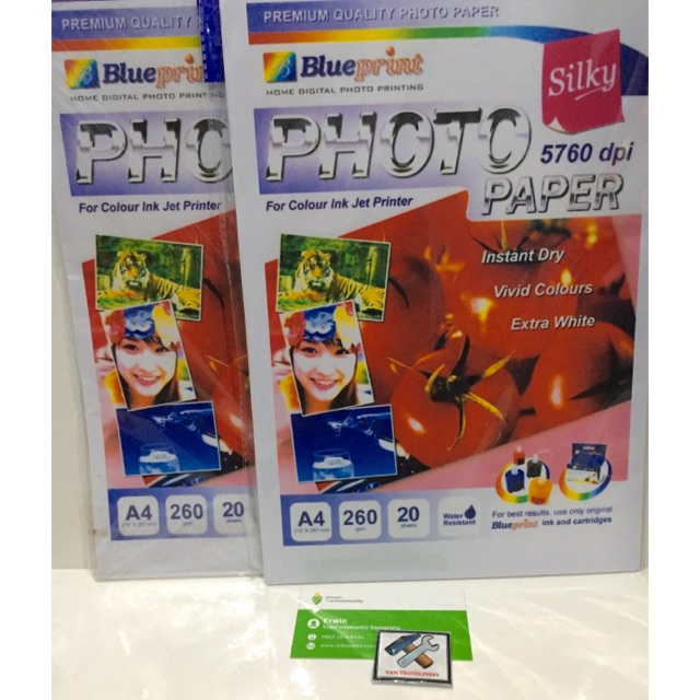 KERTAS FOTO PHOTO PAPER SLIKY DOFF TEBAL WATER RESISTANT ANTI AIR MURAH