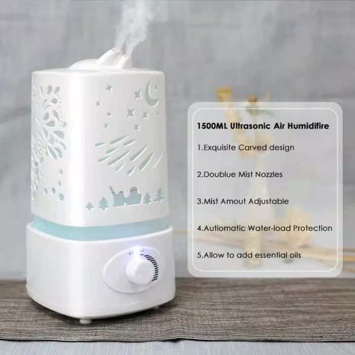 1500 ML Air Humidifier Large Ultrasonic Aroma Diffuser Therapy Terapi