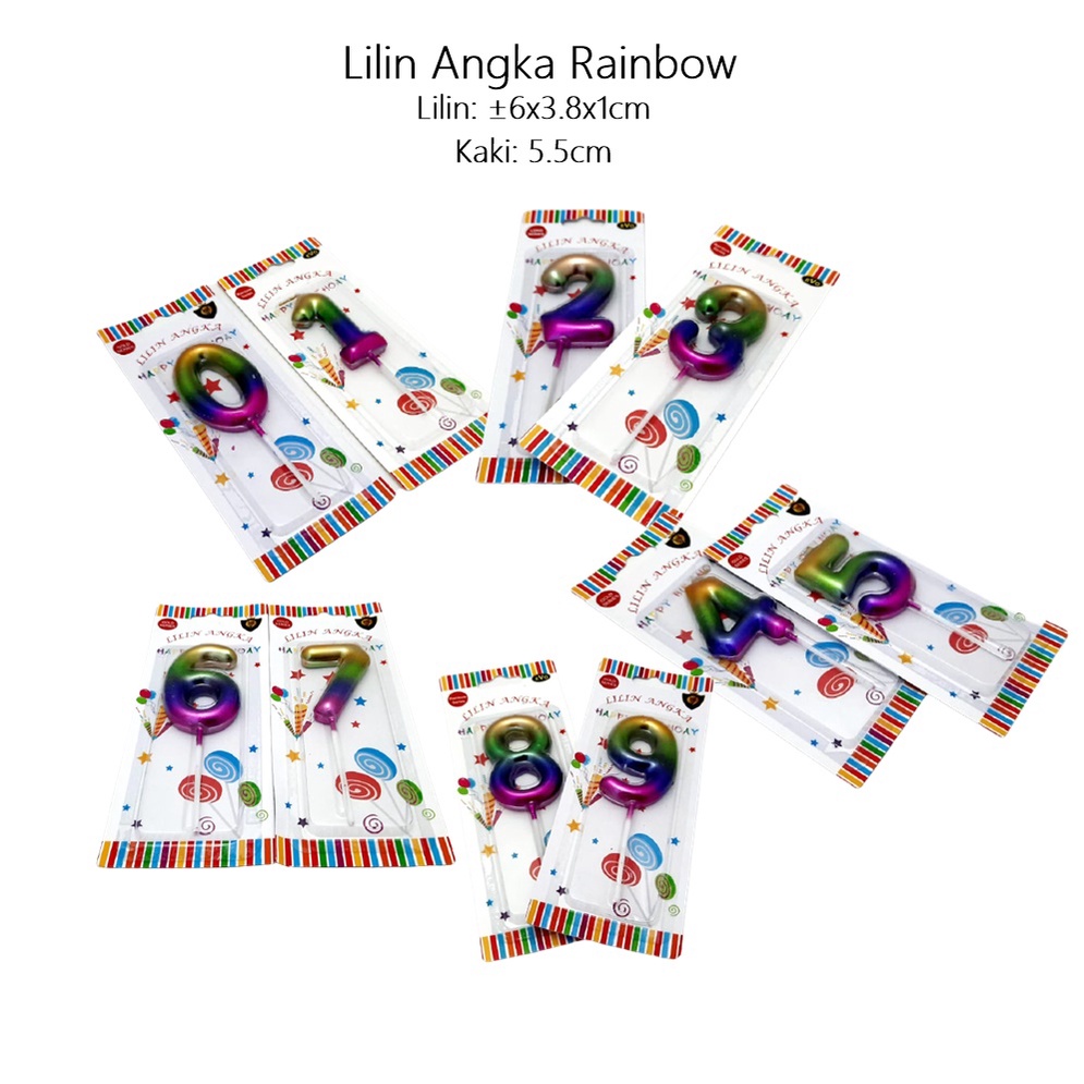 Lilin Angka Rainbow