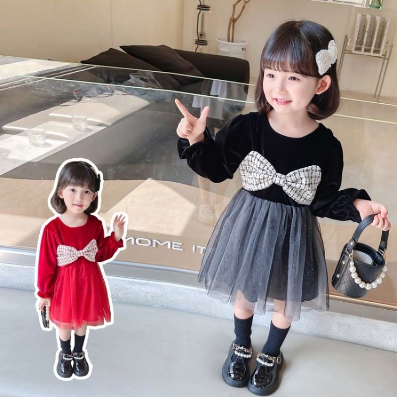 LittleAaron DRESS MINI CARLA EBV Baju Dress Anak Perempuan Import