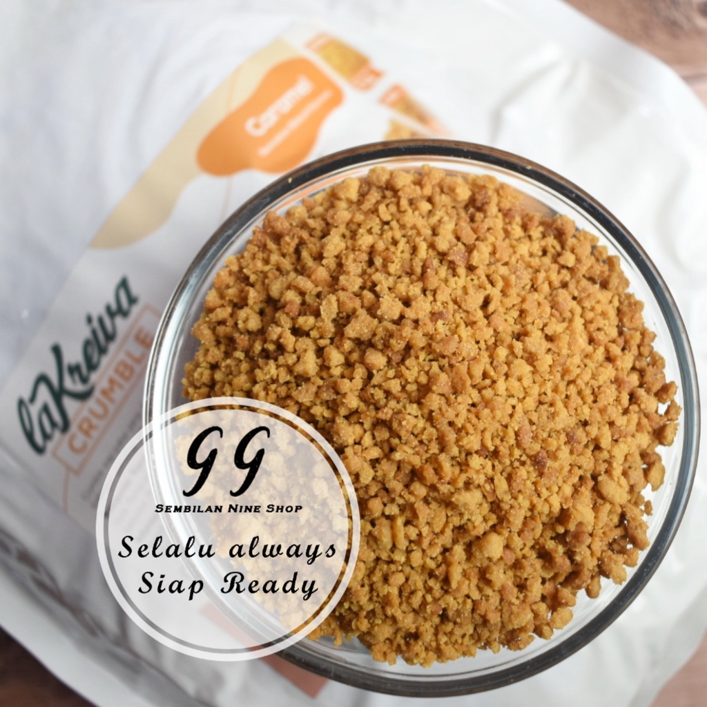 

La Kreiva Crumble CARAMEL 250 GR Biskuit Karamel Remahan Crumb Cookie Crumbs Halal