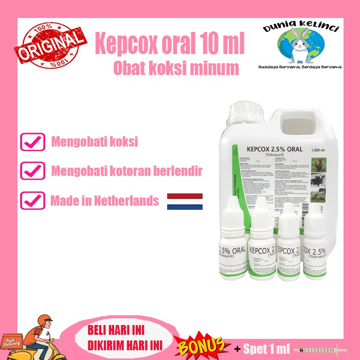 KEPCOX ORAL 10 ML OBAT SEMBELIT KOKSIDIOSIS KOKSI KELINCI KUCING ANJING HAMSTER KAMBING SAPI  HEWAN