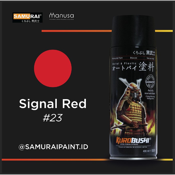Samurai Paint Standard Signal Red 23 Merah Signal Standar #23 Cat Aerosol Kualitas Kompresor