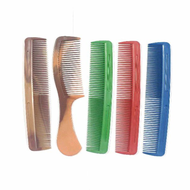 Sisir lurus TWIN coklat tebal isi 12 pcs