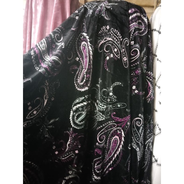 kain/bahan bludru Velvet motif premium