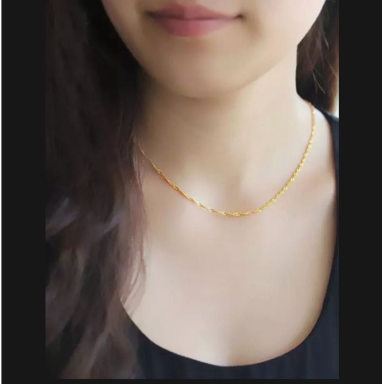 kalung melintir  termewah,kalung titanium asli anti luntur anti karat,kalung peehiasan fashion wanita terbaru, perhiasan mirip mas asli, perhiasan berlapis emas 24 k,kalung wanita import.