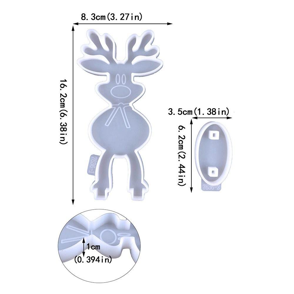 Suyo Natal Elk Cetakan Silikon Rumah Tangga DIY Kerajinan Desktop Ornamen Casting Cetakan