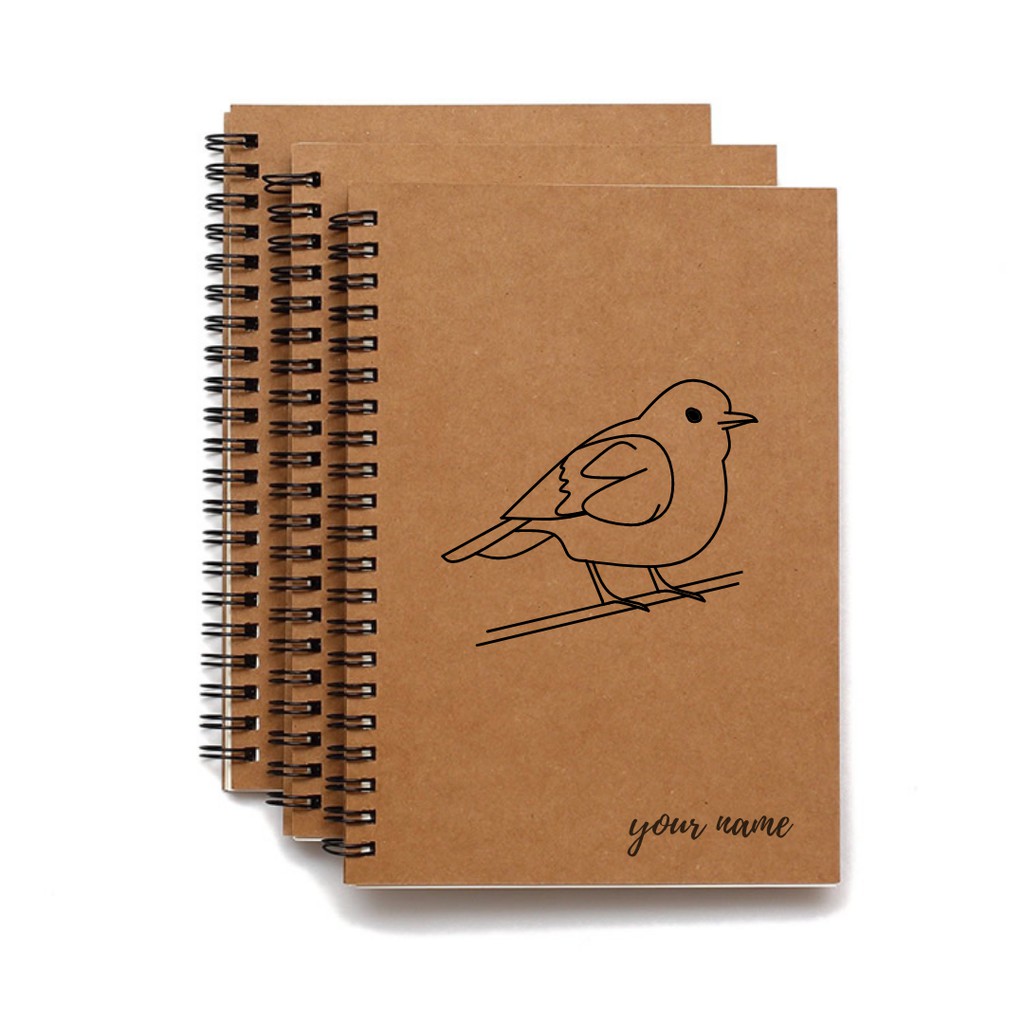 

Notebook Bird / Burung Edition Lined Grid Dot Ukuran A5 Ring Spiral Jurnal Catatan Buku Spiral