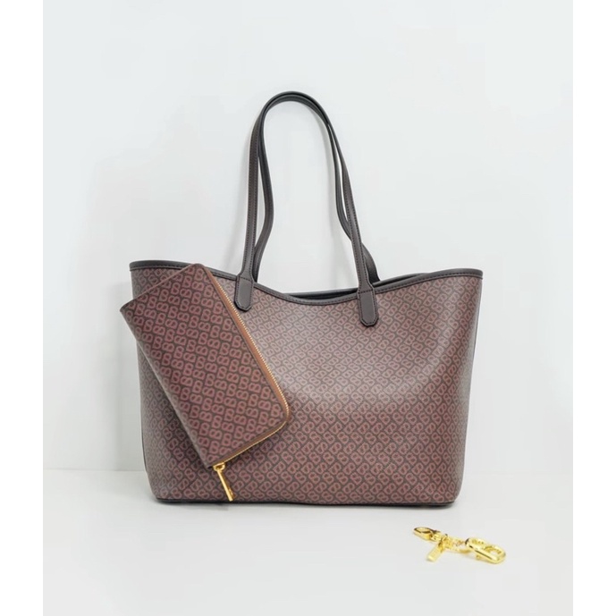 Izzy Canvas Bag Brown Buttonscarves