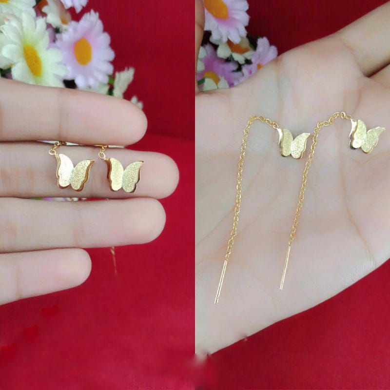 Anting Kupu kupu tusuk Juntai e36