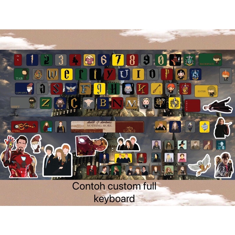 

Contoh stickers custom keyboard FULL / TIDAK FULL untuk hp, laptop, dll