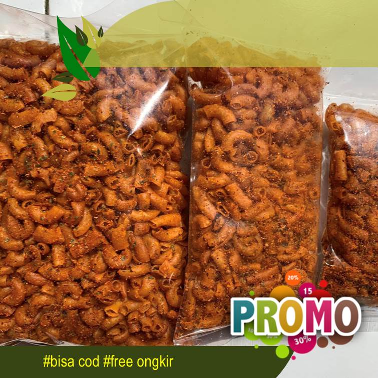 

Termurah Jenis Snack Makaroni Pedas Level 2 Rasa Asin Gurih Ukuran 1000Gram Khas Tasikmalaya