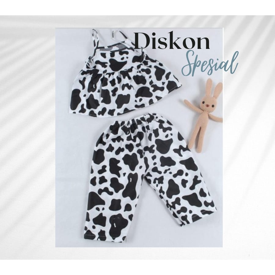 Jeco fashion setelan anak perempuan moo cow