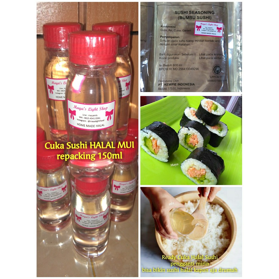 

CUKA SUSHI HALAL REPACK 200ML KEWPIE SUSHI SEASONING CUKA JEPANG HALAL
