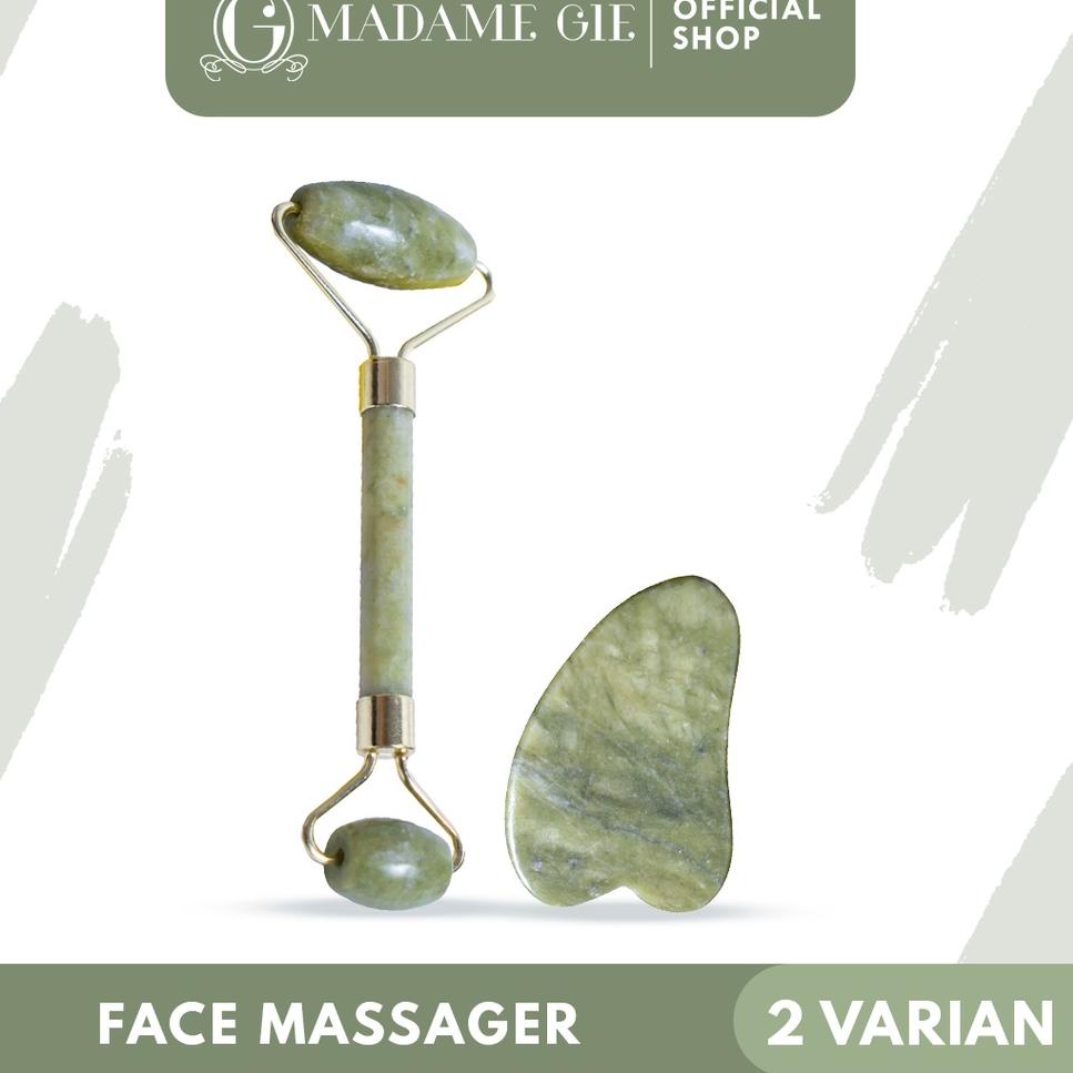 U8S1 Madame Gie Face Massager - Jade Roller Guasha 2in1 HU8