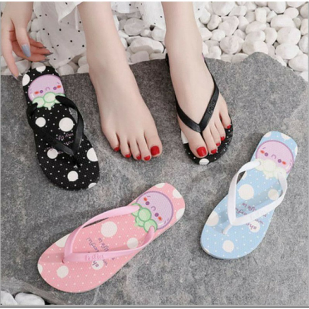 Sandal Jepit Slipper Motif Buah-buahan