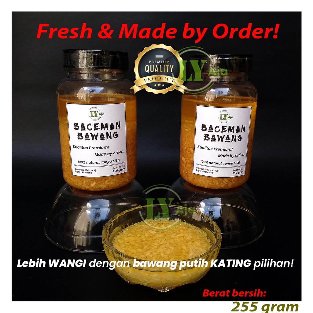 

RK60 Baceman Bawang Putih Kating LY Aja 255 Gram dalam Minyak Canola Minced Garlic in Oil 255 Gr