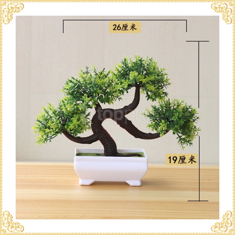 GS8 Hiasan Pohon Tanaman Artificial Plants Decoration Bonsai Model Longsu Style - JM10 Fleur Gr