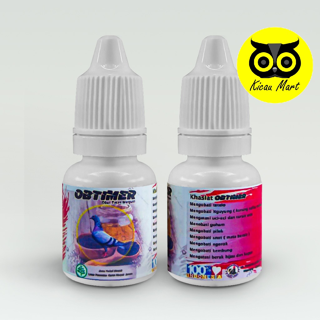 OBAT OBTIMER OBAT TETES MERPATI OBAT BURUNG MERPATI SNOT TETELO BERAK HIJAU NGOROK JAMU HERBAL BURUNG MERPATI OBTIMER 10 ML