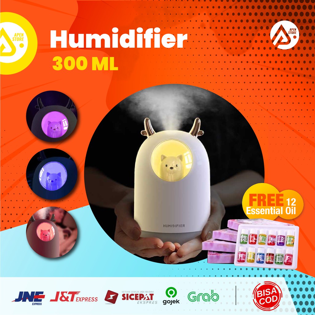 Air Humidifier 300ML Disfuser Diffuser Pewangi Ruangan Aromaterapi Difuser | Barang Unik Lucu - M106