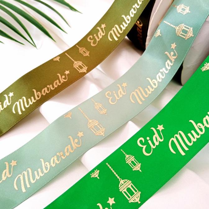 

:::::::] Pita Lebaran Idul Fitri / Pita Eid Mubarak 3,8 cm/ Pita Premium