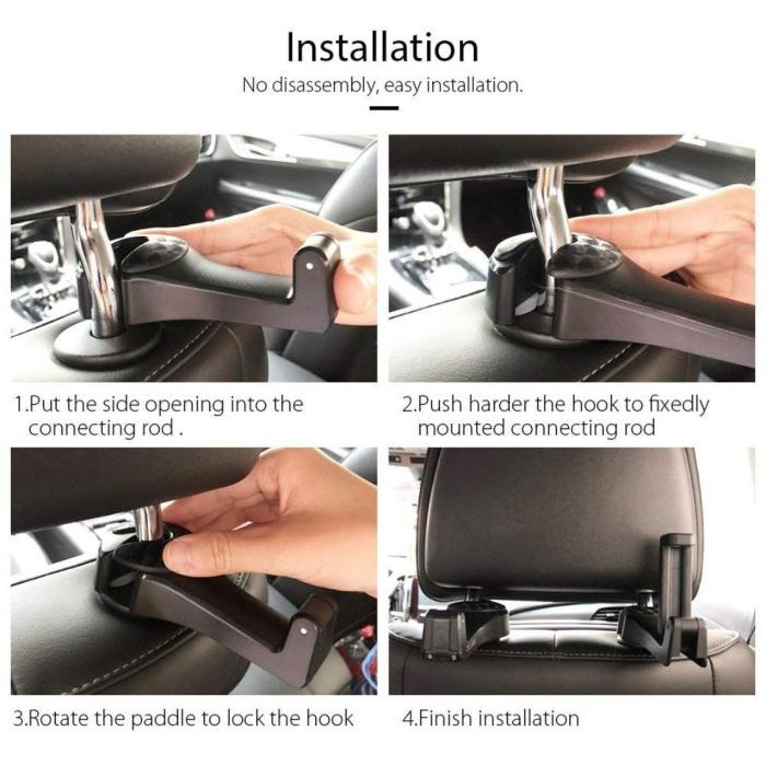 Holder Hp Mobil Car Phone Holder Jok Belakang Head Rest Hook Gantungan