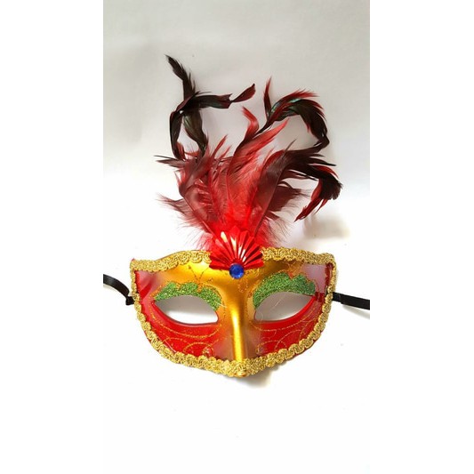 TOPENG MENARI PARTY MASK BULU PESTA KOSTUM GLITTER