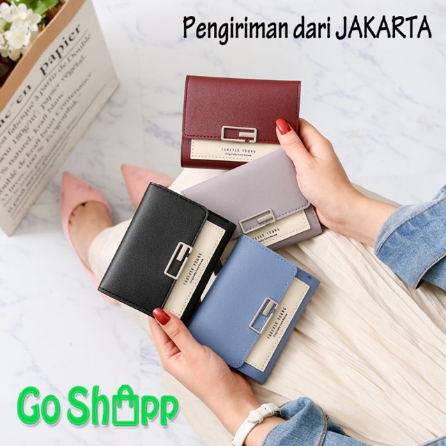 Dompet Forever Young Pendek Import - Dompet Lipat Wanita Terbaru - Dompet Fashion Korea [PD10]