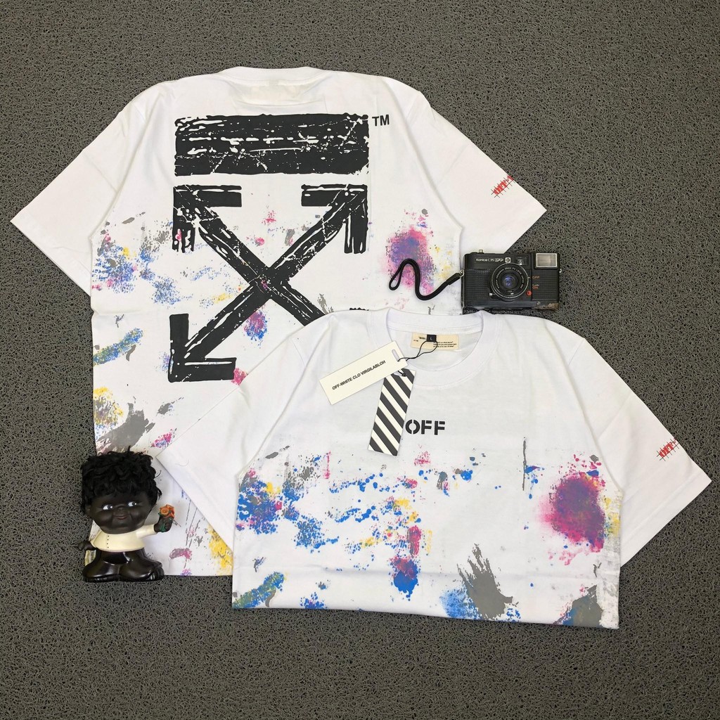 T SHIRT KAOS OFF WHITE GALAXY PUTIH ARROW PREMIUM AUTHENTIC BESTSELLER