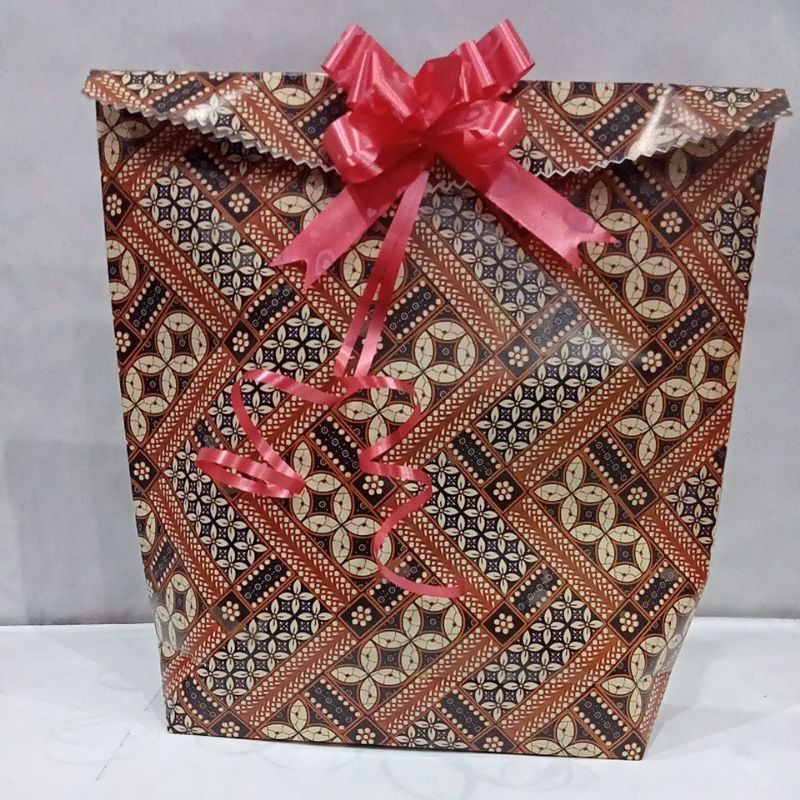 

6 PCS KERTAS KADO BATIK BESAR INSTAN FREE PITA | KANTONG KADO INSTAN