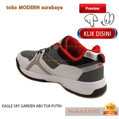 EAGLE SKY GARDEN ABU TUA PUTIH sepatu pria olahraga tennis sneakers