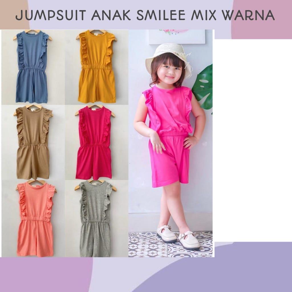 JUMPSUIT ANAK SMILE PREMIUM / JUMPSUIT ANAK PEREMPUAN