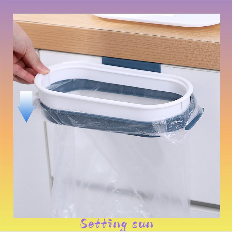 [COD Ready Stock] Tong Sampah Gantungan Dapur Dengan Penutup / Trashbag Holder With Lid / Sampah / Trashbag TN