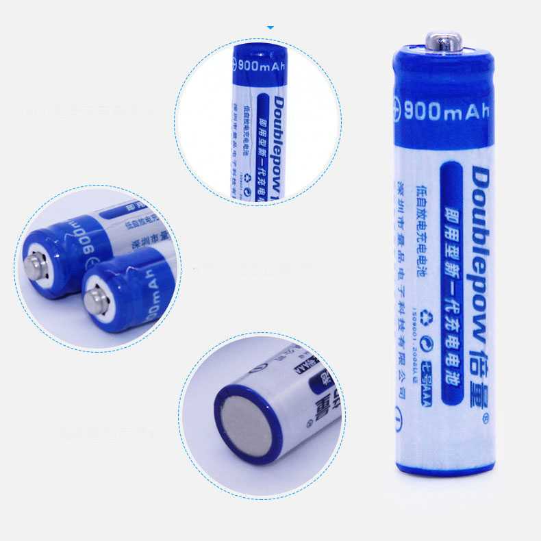 Baterai AAA Doublepow Rechargeable NiMH 900 mAh Multifungsi Awet Tahan Lama