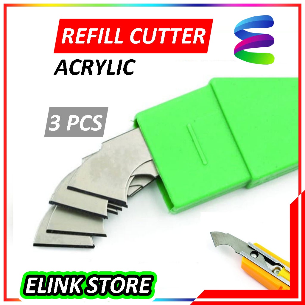 Refill Mata Pisau Cutter Akrilik / Refill Cutter Acrylic Pemotong Mika Acrylic - 3 Pcs