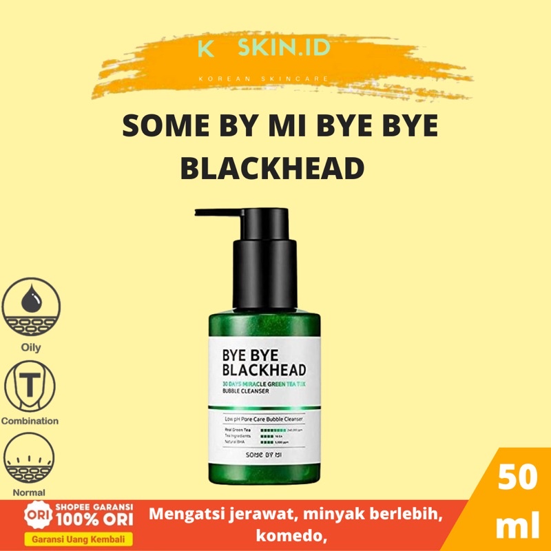 SOME BY MI Bye Bye Blackhead / penghilang komedo / masker wajah / masker komedo / bubble mask / peng
