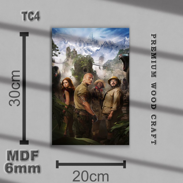 Poster Jumanji Wall Decor - Hiasan Dinding Movie - Pajangan Dinding