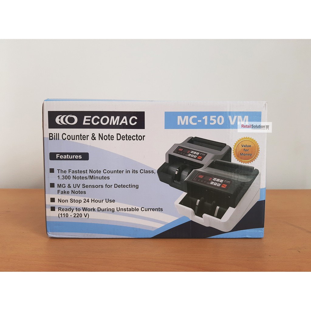 Mesin Penghitung Uang Ultraviolet MG - ECOMAC MC150VM / MC-150VM / MC150 VM Money Counter