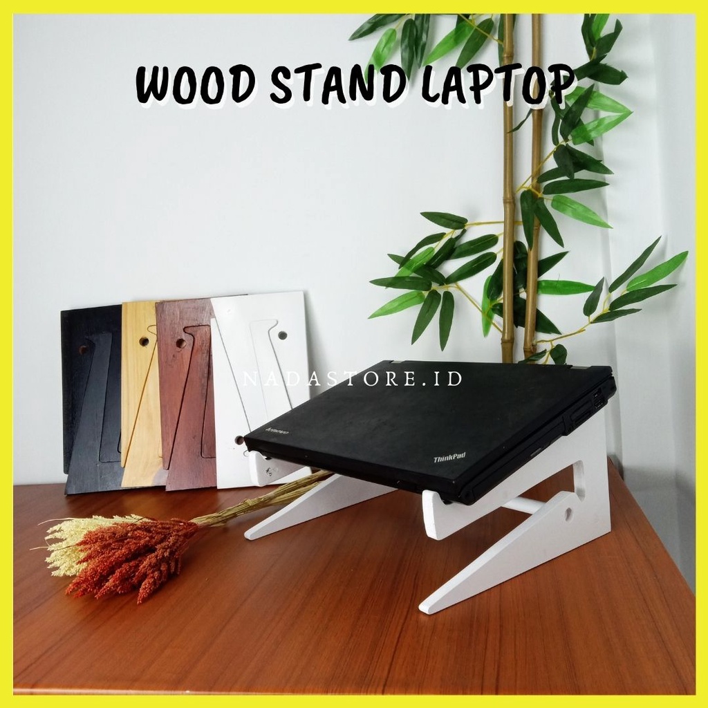 PENYANGGA LAPTOP/ WOOD STAND HOLDER LAPTOP/ TATAKAN LAPTOP KAYU PORTABLE