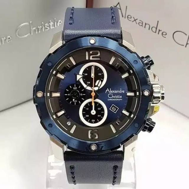 Jam Tangan Alexandre Christie AC 6410 Blue / Silver Original