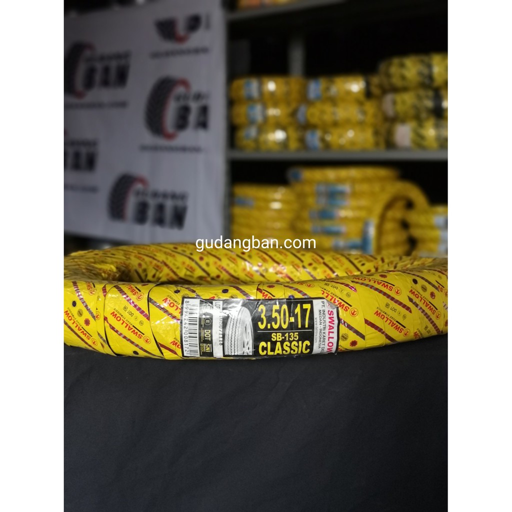 ( RING 17 ) SB135 CLASSIC  350-17 SWALLOW SB-135 Ban Motor Custom Modifikasi 3.50 RING 17