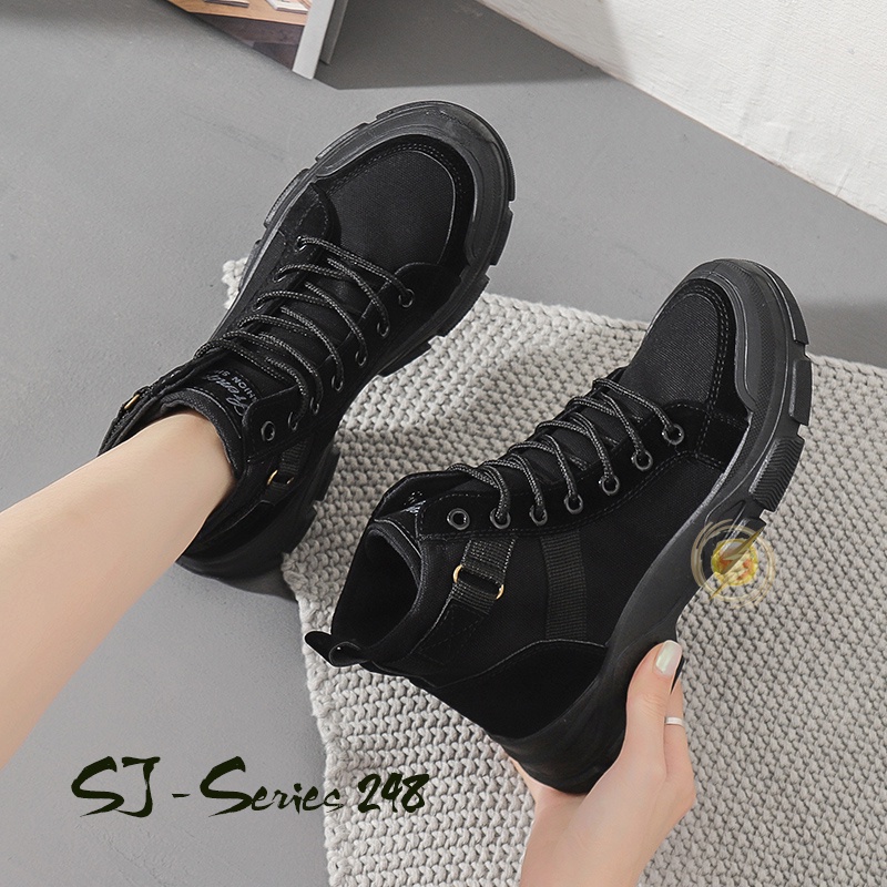 [MONA] Sepatu Sneakers Boots Wanita Casual Kualitas Import Premium - 248