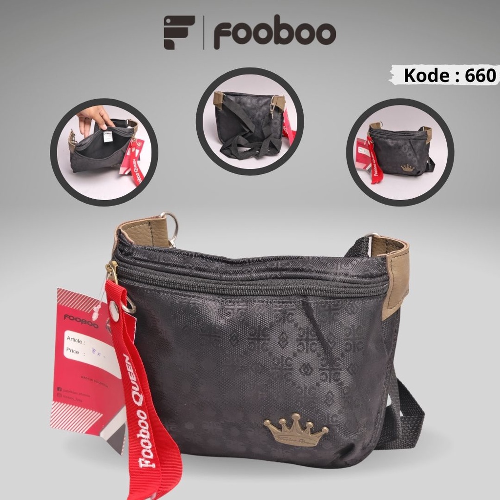 FOOBOO CLUTCH BAG POUCH BAG SLING BAG PRIA WANITA