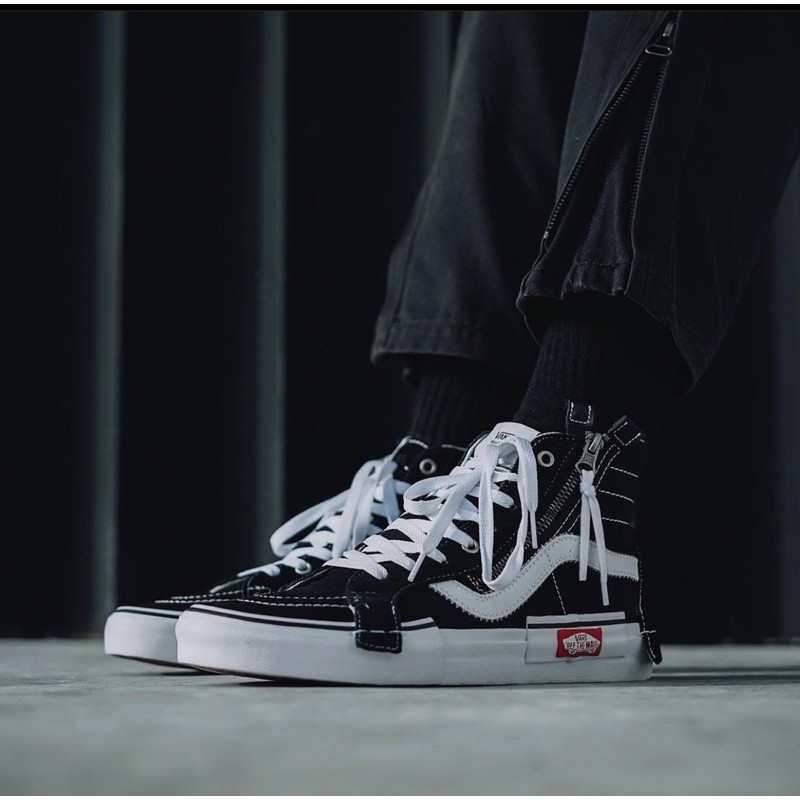 Vans Sk8 Hi Cut and Paste Black White